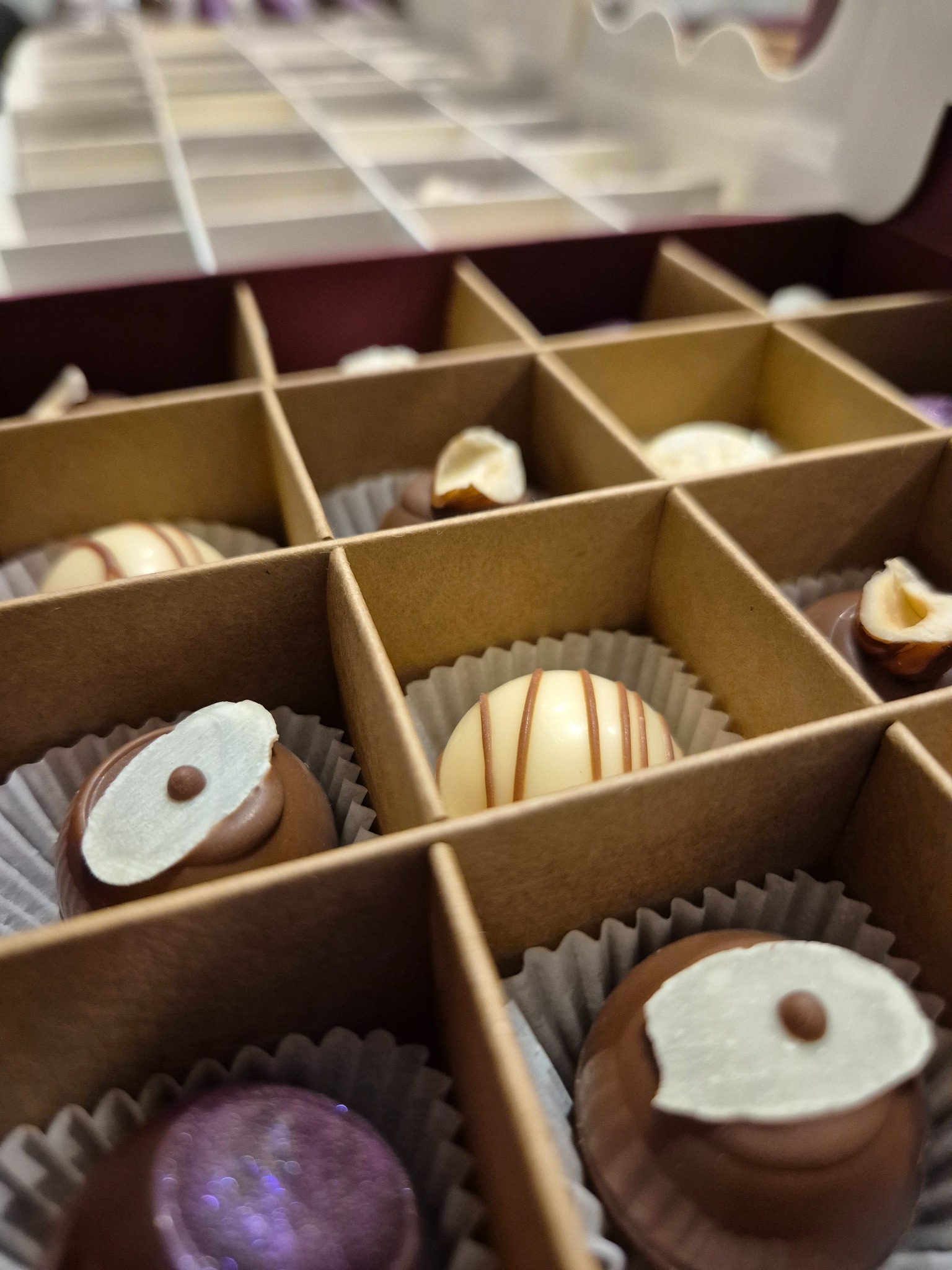 Assortiment de pralinés en coffret