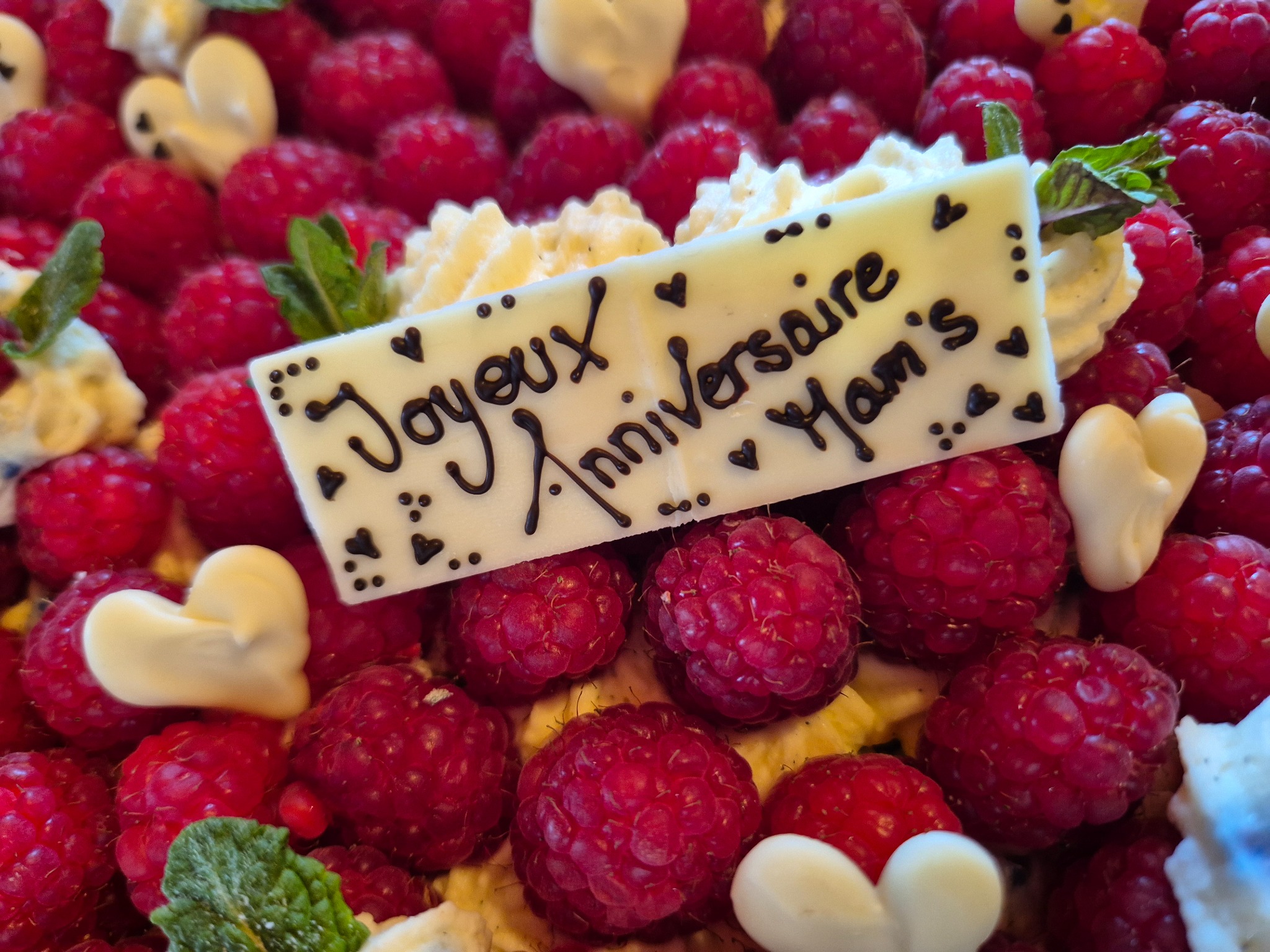 Gâteau gourmand aux framboises